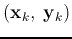 $({\bf x}_k,\;{\bf y}_k)$
