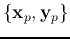 $\{{\bf x}_p, {\bf y}_p\}$
