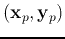 $({\bf x}_p, {\bf y}_p)$