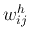 $w_{ij}^{h}$