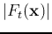 $\vert F_t({\bf x})\vert$