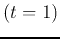 $(t=1)$