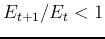 $E_{t+1}/E_t<1$