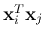 ${\bf x}_i^T{\bf x}_j$