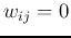 $w_{ij}=0$