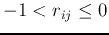 $ -1<r_{ij} \leq 0 $