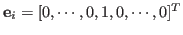 ${\bf e}_i=[0,\cdots,0,1,0,\cdots,0]^T$