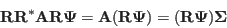 \begin{displaymath}
{\bf R}{\bf R}^*{\bf A}{\bf R}{\bf\Psi}
={\bf A}({\bf R}{\bf\Psi})=({\bf R}{\bf\Psi}){\bf\Sigma}
\end{displaymath}