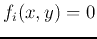 $f_i(x,y)=0$