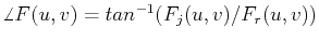 $\angle F(u,v)=tan^{-1}(F_j(u,v)/F_r(u,v))$