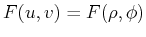 $F(u,v)=F(\rho,\phi)$