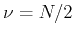 $\nu=N/2$