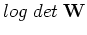 $log\;det\;{\mathbf W}$