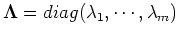 ${\mathbf \Lambda}=diag(\lambda_1,
\cdots,\lambda_m)$