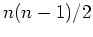 $n(n-1)/2$