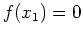 $f(x_1)=0$