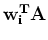${\mathbf w_i^TA}$