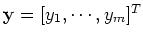 ${\mathbf y}=[y_1,\cdots,y_m]^T$