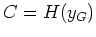 $C=H(y_G)$
