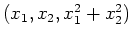 $(x_1, x_2, x_1^2+x_2^2)$