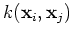 $k({\bf x}_i,{\bf x}_j)$