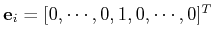 ${\bf e}_i=[0,\cdots,0,1,0,\cdots,0]^T$
