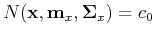 $N({\bf x}, {\bf m}_x, {\bf\Sigma}_x)=c_0$