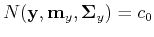 $N({\bf y},{\bf m}_y, {\bf\Sigma}_y)=c_0$