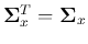 ${\bf\Sigma}_x^T={\bf\Sigma}_x$
