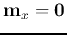 ${\bf m}_x={\bf0}$