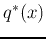 $q^*(x)$