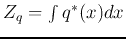 $Z_q=\int q^*(x)dx$