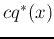 $cq^*(x)$