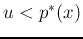 $u<p^*(x)$