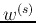$w^{(s)}$