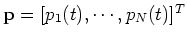 ${\bf p}=[p_1(t),\cdots,p_N(t)]^T$