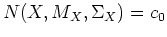 $N(X, M_X, \Sigma_X)=c_0$