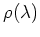 $\rho(\lambda)$