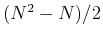 $(N^2-N)/2$