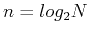 $n=log_2 N$