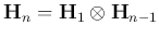 ${\bf H}_n={\bf H}_1\otimes{\bf H}_{n-1}$