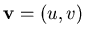 ${\bf v}=(u,v)$