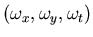 $(\omega_x,\omega_y,\omega_t)$