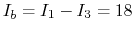 $I_b=I_1-I_3=18$