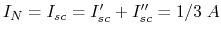$I_N=I_{sc}=I'_{sc}+I''_{sc}=1/3\;A$