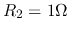 $R_2=1\Omega$