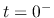 $t=0^-$