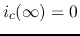 $i_c(\infty)=0$