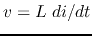 $v=L\;di/dt$