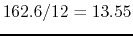 $162.6/12=13.55$